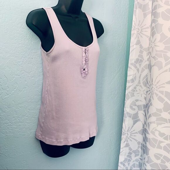 Simple Pleasures Lilac Ribbed Tank Top Size Medium - Picture 3 of 5